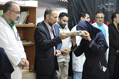 بدرقه کاروان درمانی بیمارستان روحانی به اربعین حسینی توسط دکتر سید مظفر ربیعی رئیس دانشگاه علوم پزشکی بابل