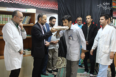 بدرقه کاروان درمانی بیمارستان روحانی به اربعین حسینی توسط دکتر سید مظفر ربیعی رئیس دانشگاه علوم پزشکی بابل